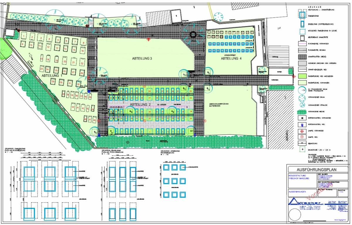 Ausführungsplan Friedhof Neugestaltung 2019